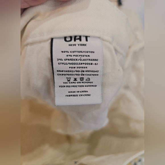 OAT Off-White Cream Ankle Jeans Size 10/30 Waist 16" - Picture 4 of 7